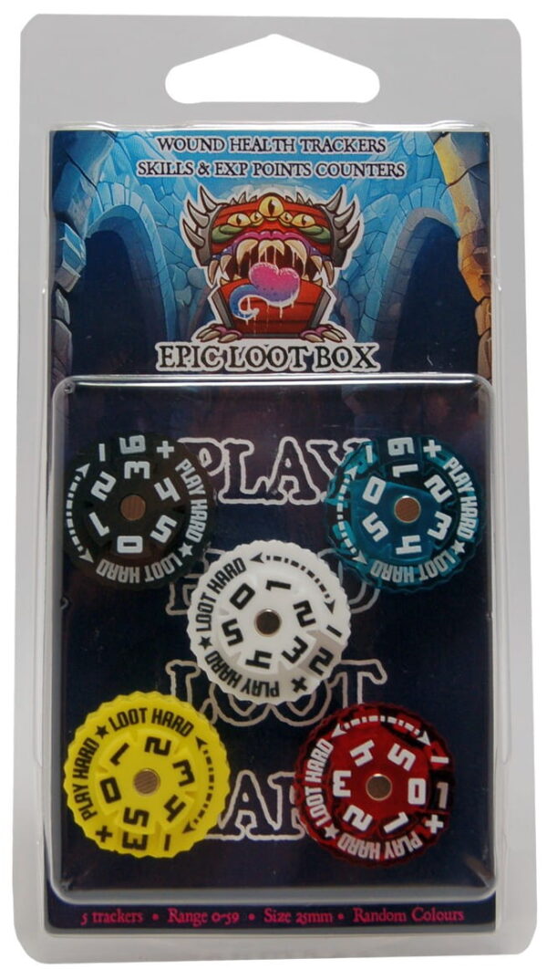 Trackers Counters, Range 0-59, Size 25mm, Random Colours